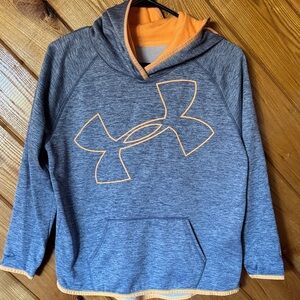 Under Armour Heather Gray Hoodie with Orange Accents